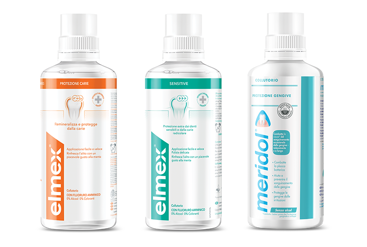 PreviDent toothpaste tube, Colgate total tube, and Colgate Sensitive tube product images